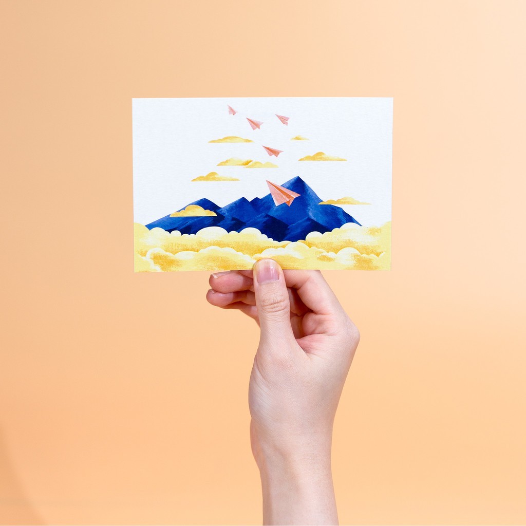 Postcard mẫu Xếp giấy Origami