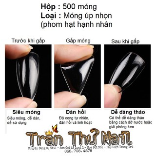 Móng Úp Nhọn Cao Cấp | Hộp 500 Móng