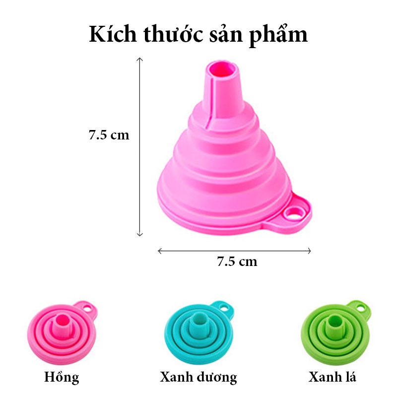Phễu Rót Nước Silicon Gấp Gọn Tiện Lợi- Rót Rượu, Chất Lỏng Gọn Gàng, Sạch Sẽ - PRN01 - Gia Dụng Tý Tẹo