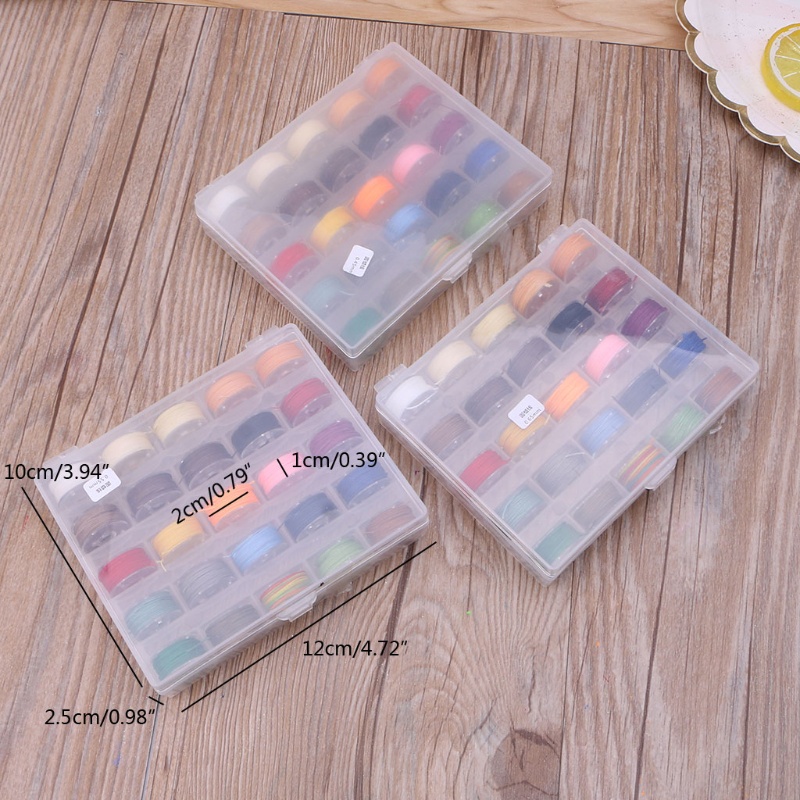 Hộp 25 Cuộn Chỉ Trong Suốt Dùng May Vá Tiện Dụng