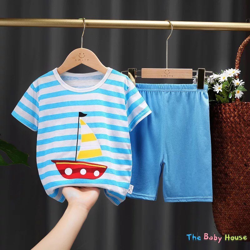 Bộ Quần Áo Cho Bé  𝐅𝐑𝐄𝐄𝐒𝐇𝐈𝐏 Bộ Quần Áo Thun Cotton Thoải Mái Cho Bé