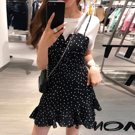 Đầm Yếm chấm bi 407 '