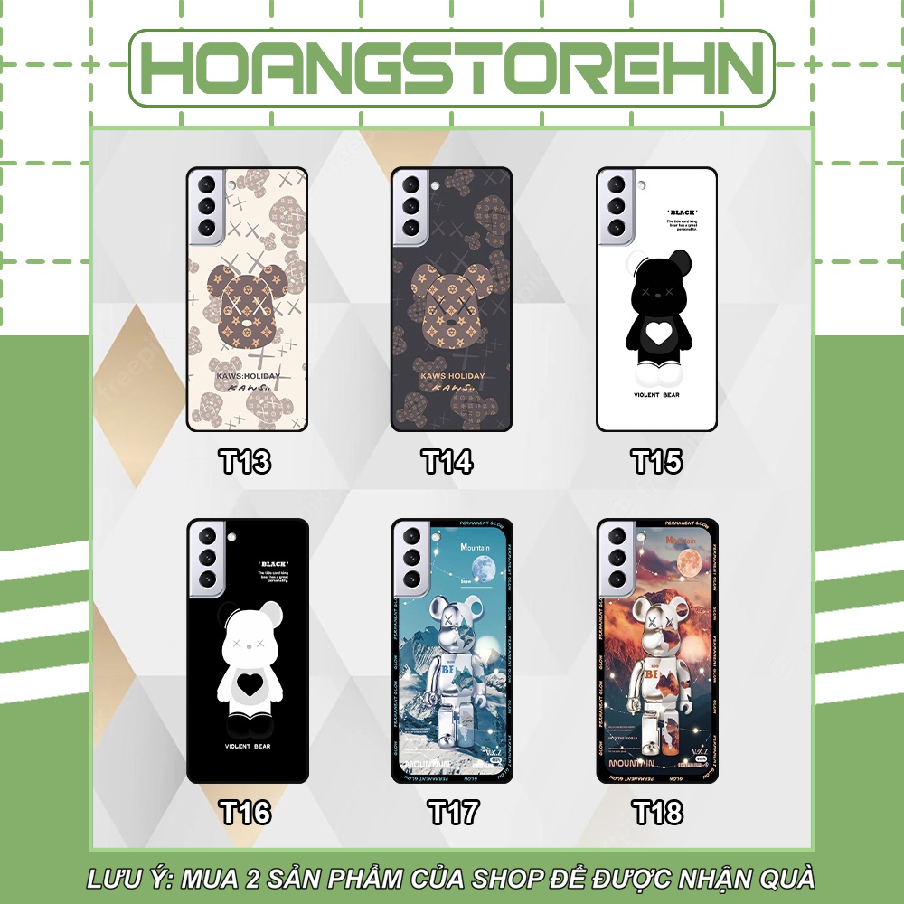 Ốp lưng Samsung S21 5G / S21 Plus 5G / S21 Ultra 5G / S21 FE in hình họa tiết Mountain, Be@rbrick dễ thương (T13 - T18)