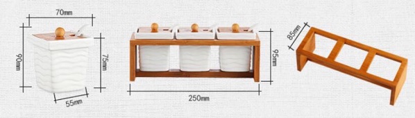 SET 3 HŨ GIA VỊ VUÔNG