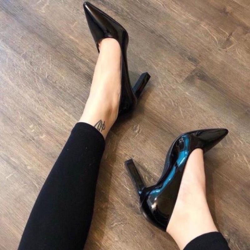 Giày Cao Gót Vuông 10P (Đế Kem)- Hàng Cao Cấp - Full Size 34-40