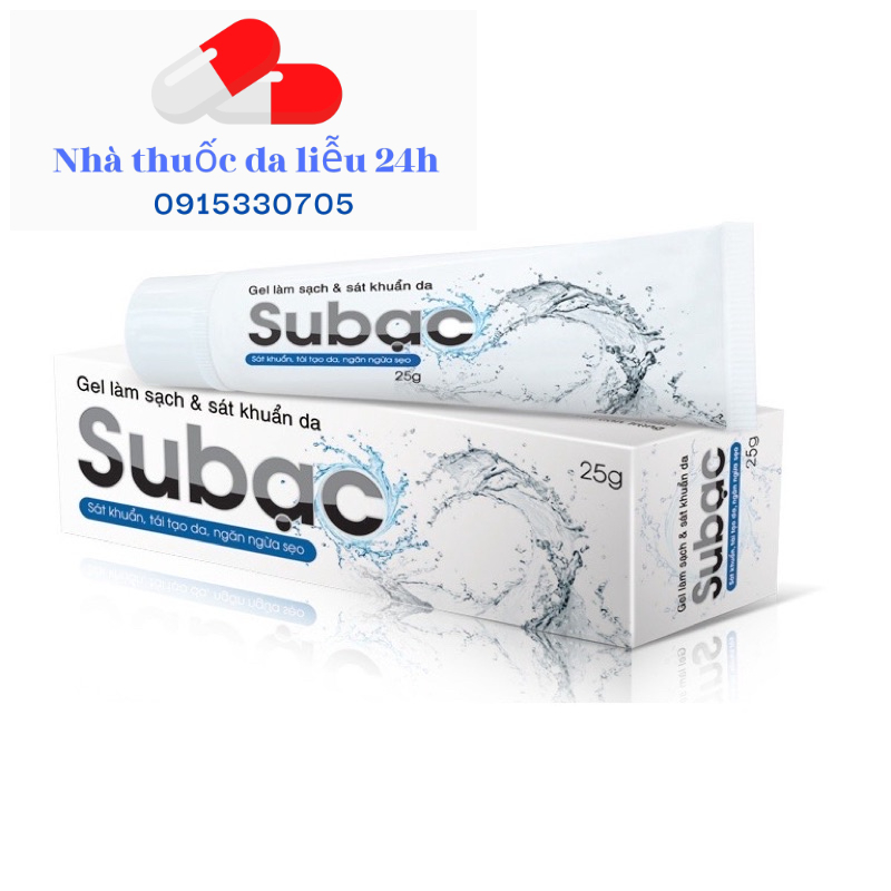 Gel bôi da Subac kháng khuẩn làm sạch da - Nhà thuốc da liễu 24h