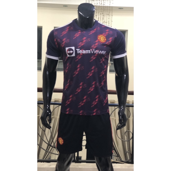 ÁO BÓNG ĐÁ CLB MU 2022 - Bộ quần áo bóng dá clb Mu mùa 2022 mới đẹp
