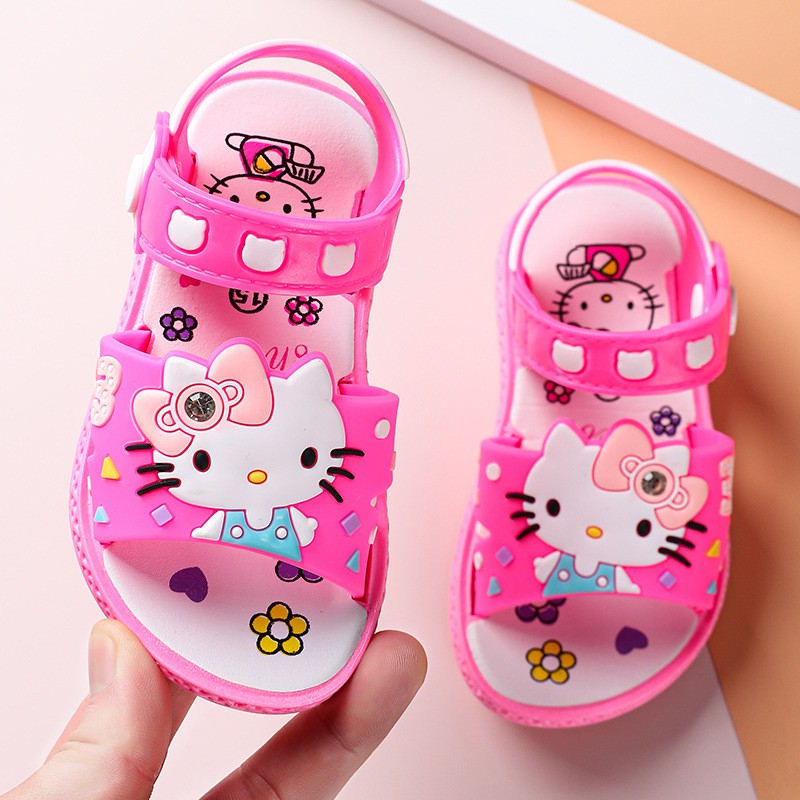 Giày sandal quai hậu cho bé gái hình mèo kiity cute
