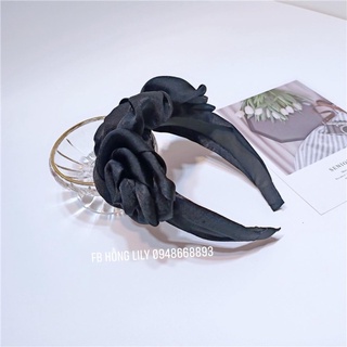 Bờm lụa nơ Hoa Hồng