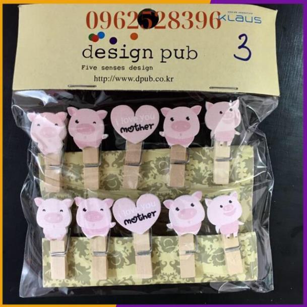 Bộ Kẹp Ảnh Gỗ Nhiều Hình