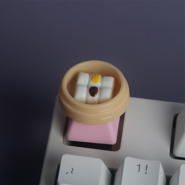 Keycap lẻ Phím Lẻ Đồ Ăn Bánh Bao Dễ Thương Nút Bàn Phím Cơ