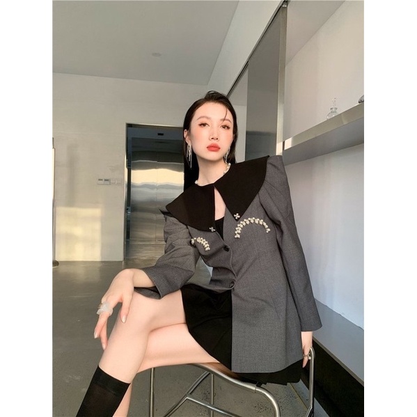 Đầm vest xoè tay dài koreastyle