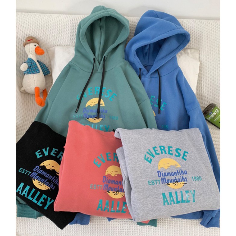 Áo Khoác Hoodie Nỉ Bộng Form Rộng Nam Nữ AALLEY Thu Đông