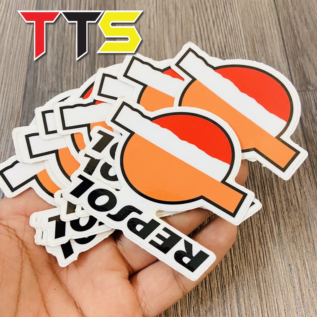 Tem logo nhựa pvc chống nước sử dụng dán trang trí xe máy, nón bảo hiểm SHOWA, POLINI, HRC, REPSON