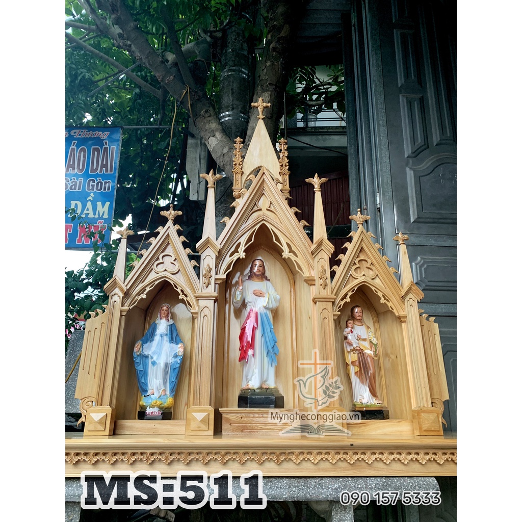 Top Những Mẫu Tòa Gỗ Công Giáo | Bàn Thờ Chúa Treo Tường Bằng Gỗ | Bàn Thờ Công Giáo Cao Cấp | myngheconggiao.vn