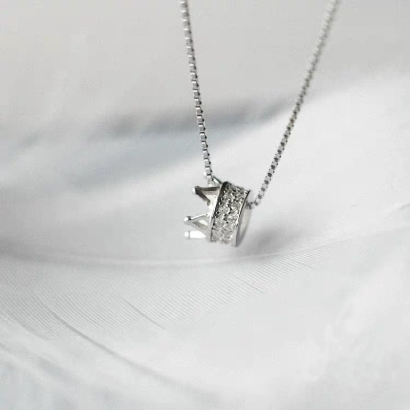 Dây chuyền bạc 925 hình tròn đính đá của nữ - Mde Twinkle Silver