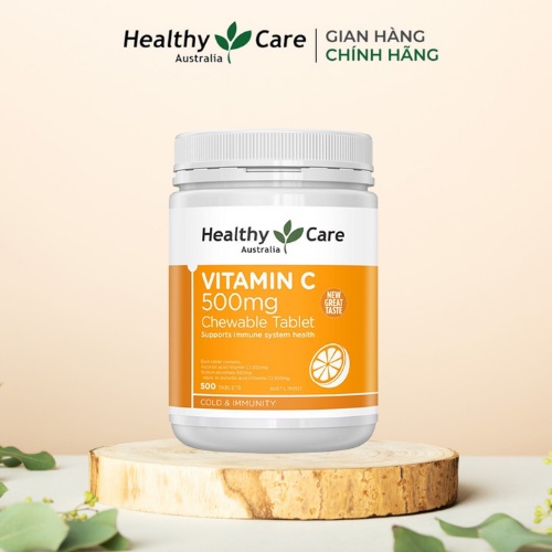 Combo 2 Viên nhai Vitamin C Healthy Care giúp tăng cường sức khỏe 500 viên