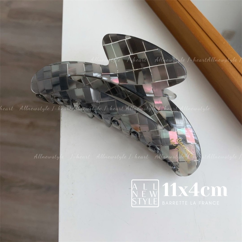 Barrette la France kẹp càng cua Allnewstyle cô gái Pháp xà cừ xám