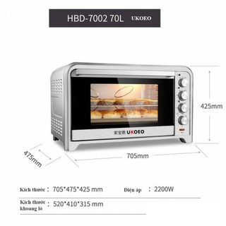 HBD-7002 Lò Nướng UKOEO 70L (Thanh Nhiệt Chữ M )