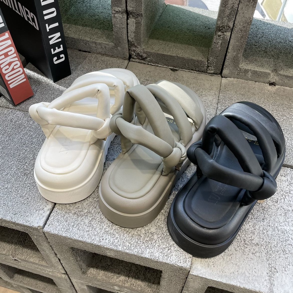 Giày Sandal Đế Dày Tăng Chiều Cao Phong Cách Pháp Thiết Kế Mới Thời Trang Mùa Hè Cho Nữ