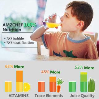 AMZCHEF Máy ép trái cây Máy ép trái cây chậm