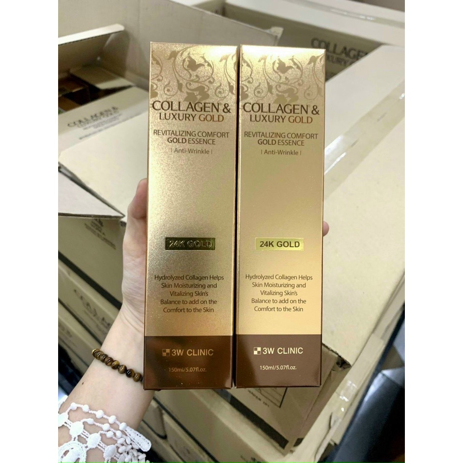 Mặt Nạ Lột Tinh Chất Vàng 24K 3W CLinic Collagen &amp; Luxury Gold Peel Off Pack 100g