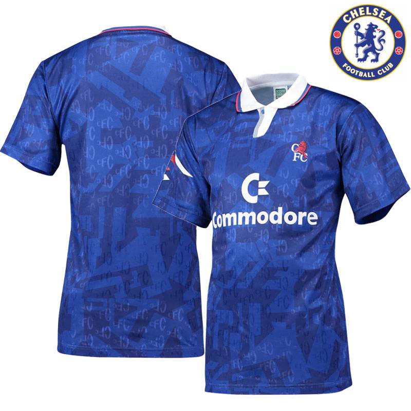 Áo thun đồng phục bóng đá cổ điển Chelsea Fc. 1990 1992 1998