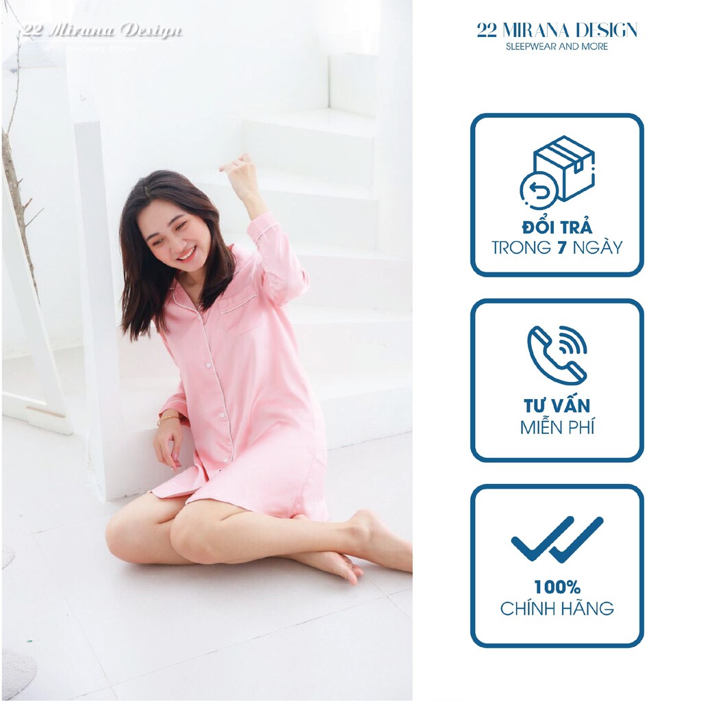 Váy ngủ 48-70kg Cao Cấp Kiểu Dáng Đẹp Vải Lụa Nhật Lạnh - Julia Pyjama