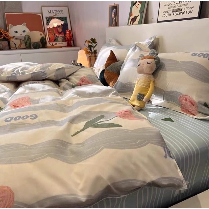 BST Vỏ Chăn Ga Cotton Poly Nhiều Hoạ Tiết - Chất Cotton Poly Đanh Vải - shinbedding