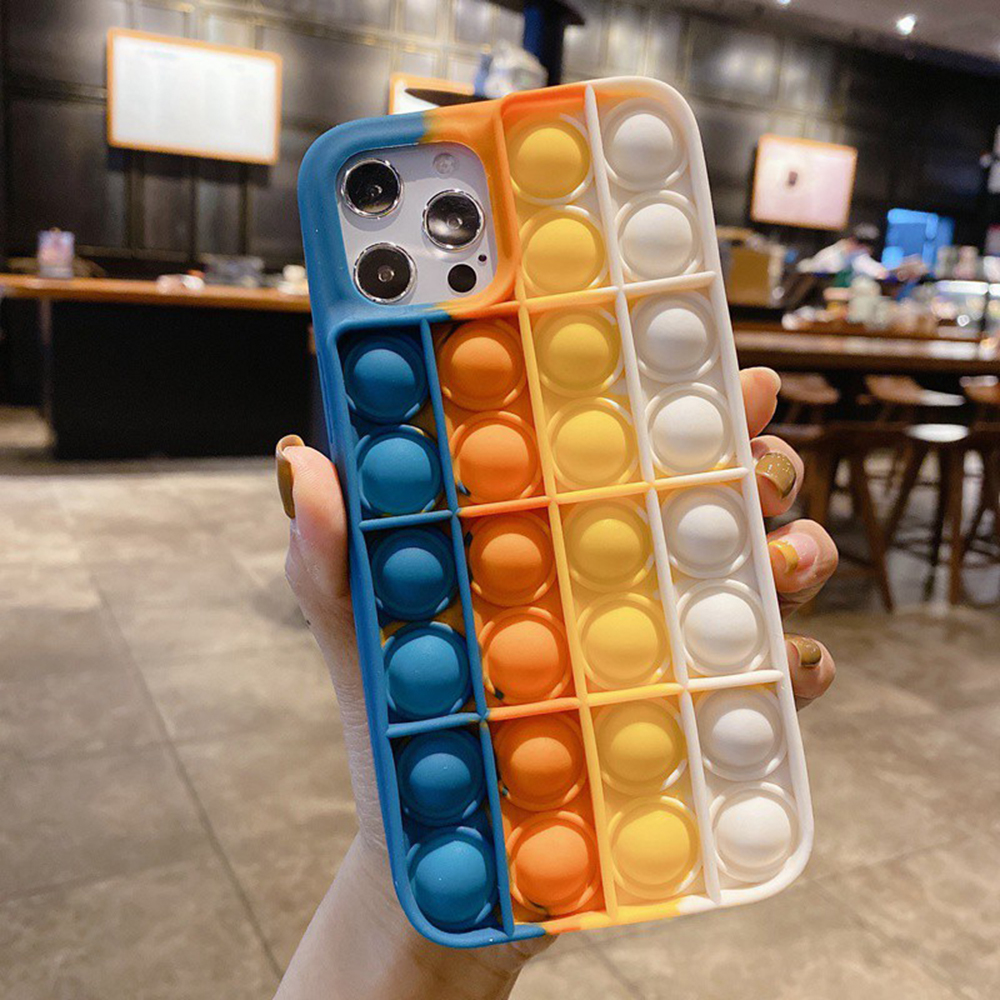 Pop It Push Bubble Fidget toy Ốp Lưng Tpu Mềm Chống Sốc Cho Ốp Lưng In Chữ It Cá Tính Cho iPhone 12 Pro Mini 11 XS Max XR 7 8 Plus | BigBuy360 - bigbuy360.vn