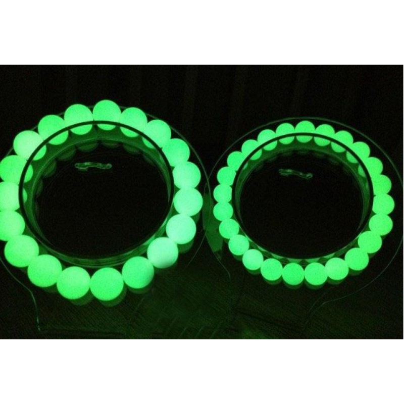 Vòng tay Đá Trơn Láng phát sáng Xanh Lục trong đêm (chọn size)