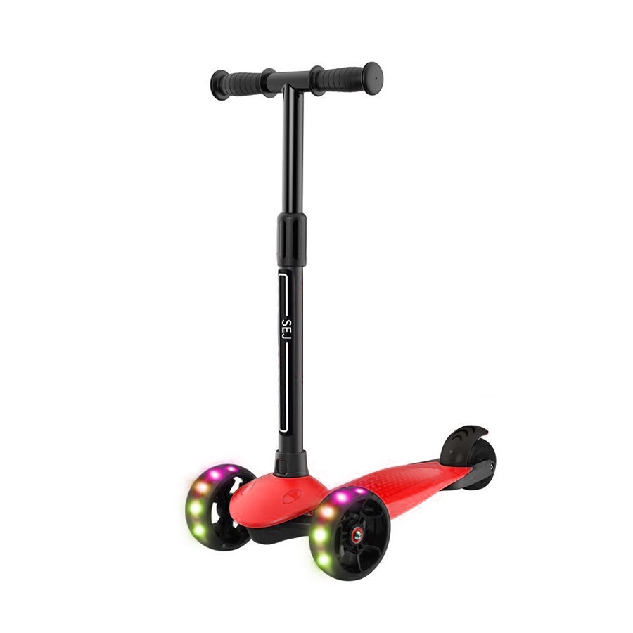Xe Trượt Scooter đa năng cho bé, 3 bánh gấp gọn có đèn phát sáng bền chắc, tải trọng tối đa 150kg