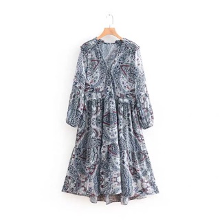 [HÀNG SẴN] Đầm thổ cẩm boho vintage maxi