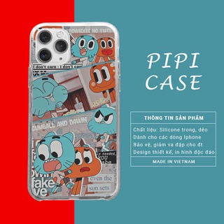 Ốp lưng Gumball Collage cute iPhone 8 Plus 7Plus X XR Xs Max 6 6s Plus 11 Pro Max BLUGUB0010