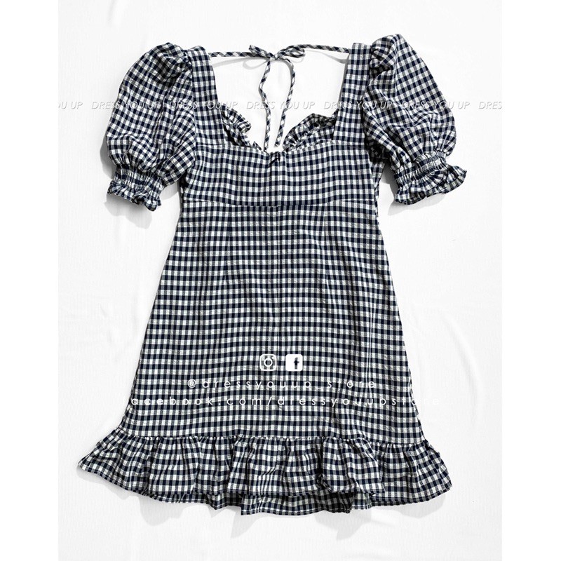 Đầm gingham TS xuất xịn