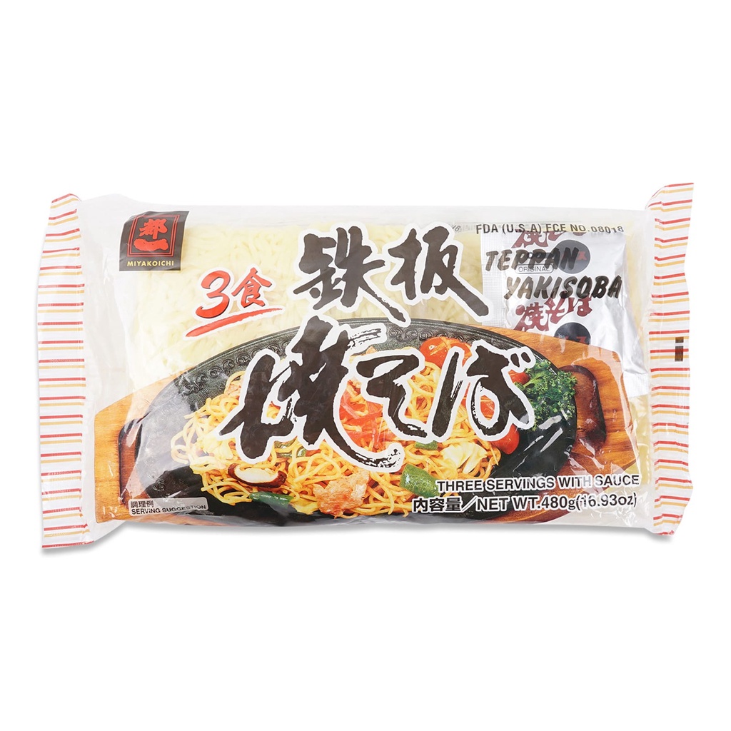 Mì sốt Yakisoba Miyakoichi Teppan Yakisoba with Sauce 480g