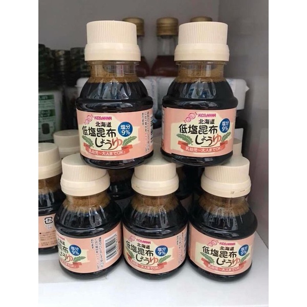 Nước Tương Tảo Bẹ Nguyên Chất Hokkaido Kids&amp;Mama 100ml Nhật Bản Cho Bé Ăn Dặm Thơm Ngon Kích Thích Vị Giác Date 4/2023