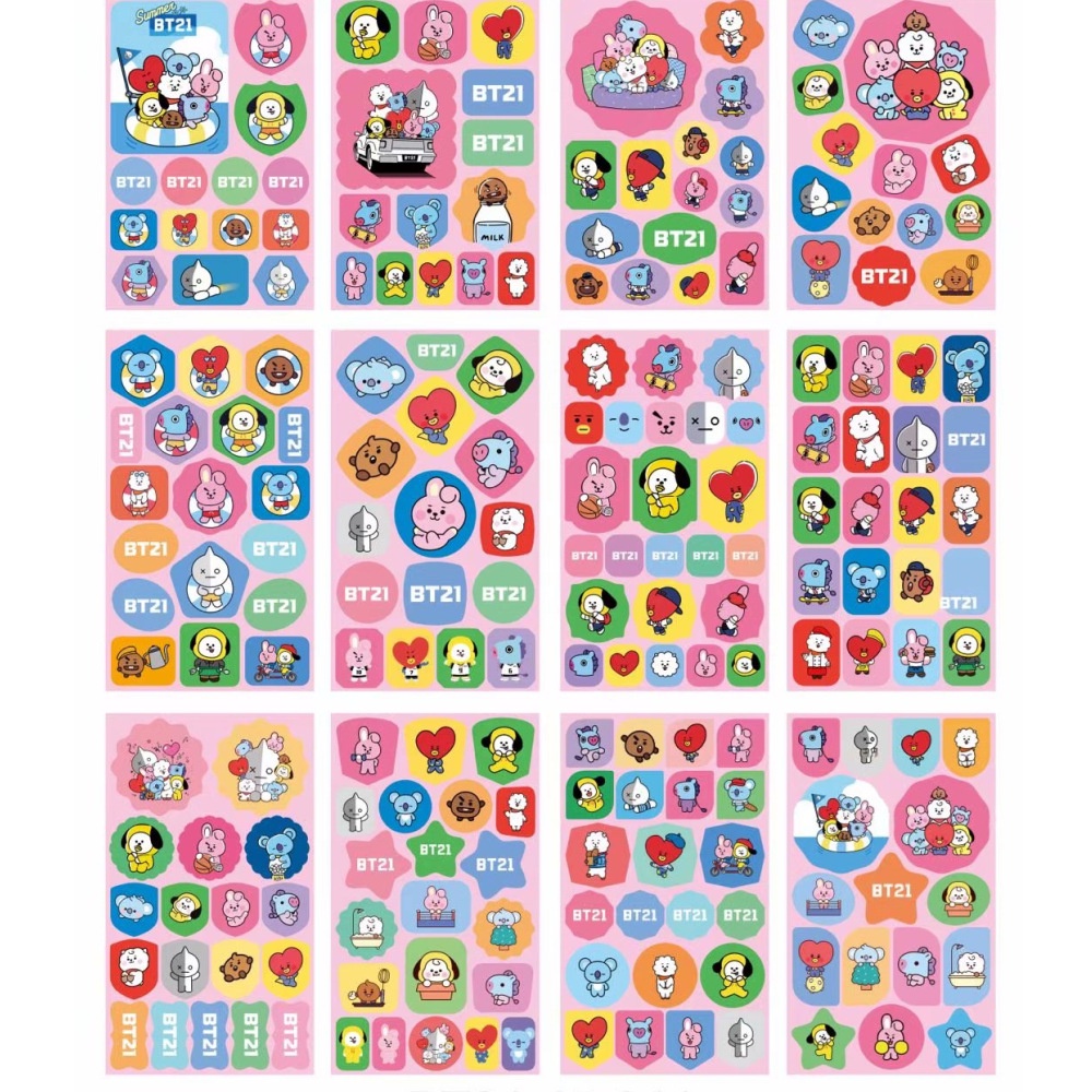 Sticker BTS BLACKPINK mẫu mới 12 tấm - Hình dán nhóm nhạc hàn quốc độc đáo trang trí sổ làm album KP