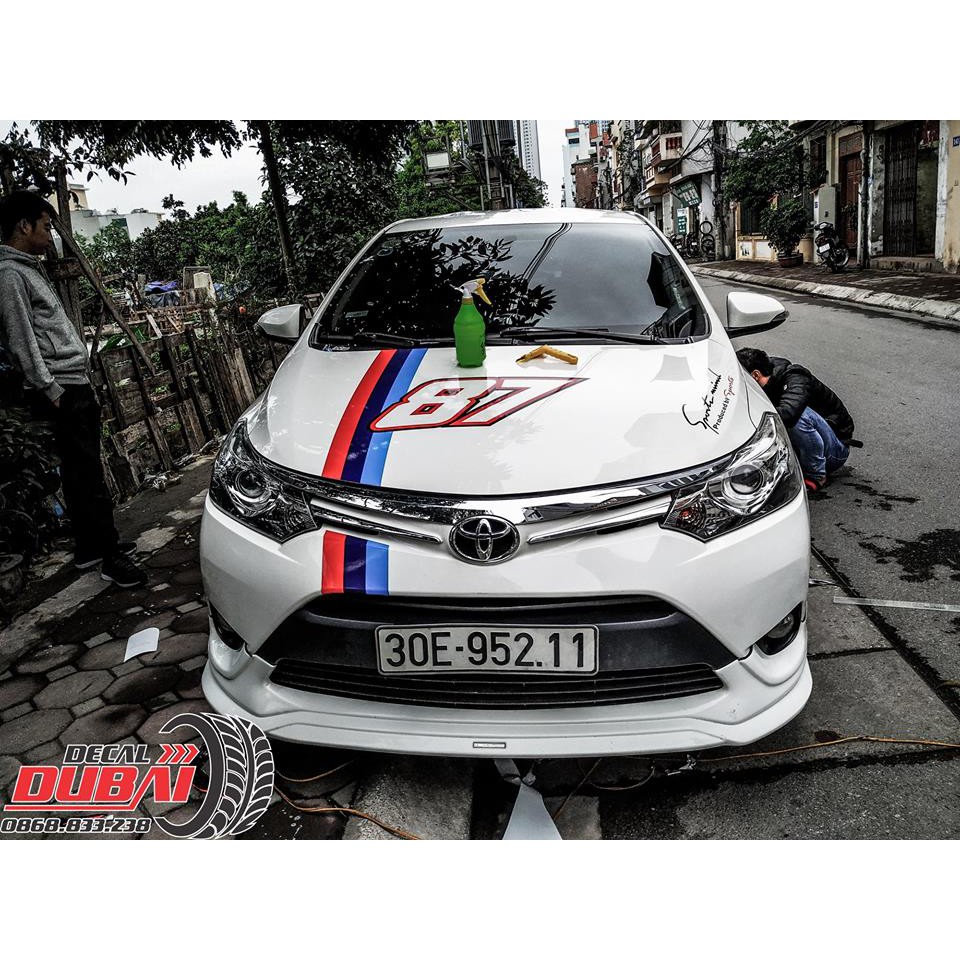 Tem dán sườn xe vios
