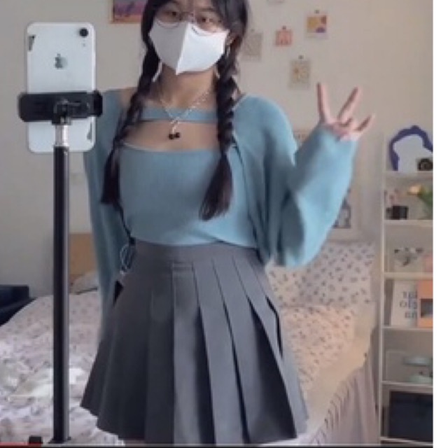 CHÂN VÁY TENNIS BIGSIZE 60-95kg màu xám