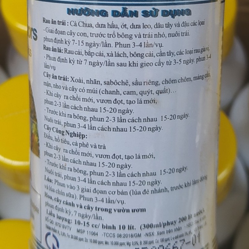 Phân bón lá Growmore vi lượng Amino Quelant - Minors, khắc phụ hiện tượng thiếu vi lượng ( chai 100ml)