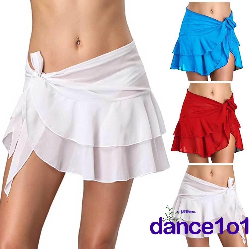 Chân váy voan mặc ngoài bikini đi biển thời trang quyến rũ