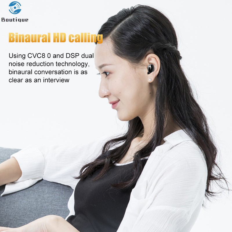 Tai Nghe Bluetooth 5.0 Chống Ồn Chống Nước Kèm Phụ Kiện