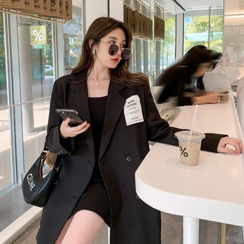 Áo Khoác Blazer nữ Form Suông rộng phong cách hàn quốc mẫu mới chất đẹp mã RB026