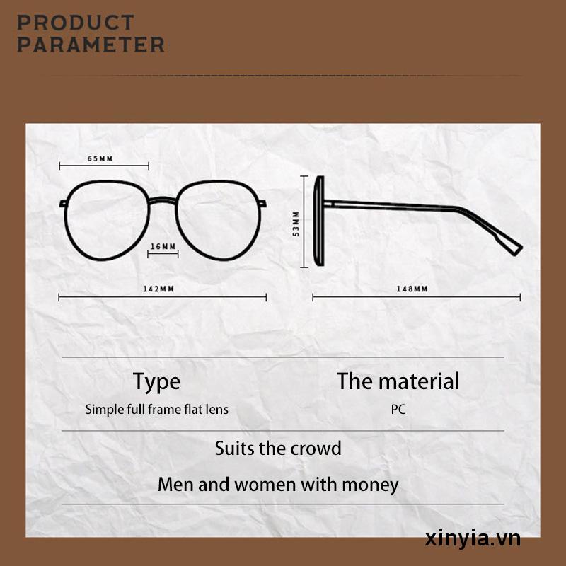 Kính Mát Gọng Tròn Chống Ánh Sáng Xanh Thời Trang Phong Cách Hàn Quốc Cho Nam Và Nữ