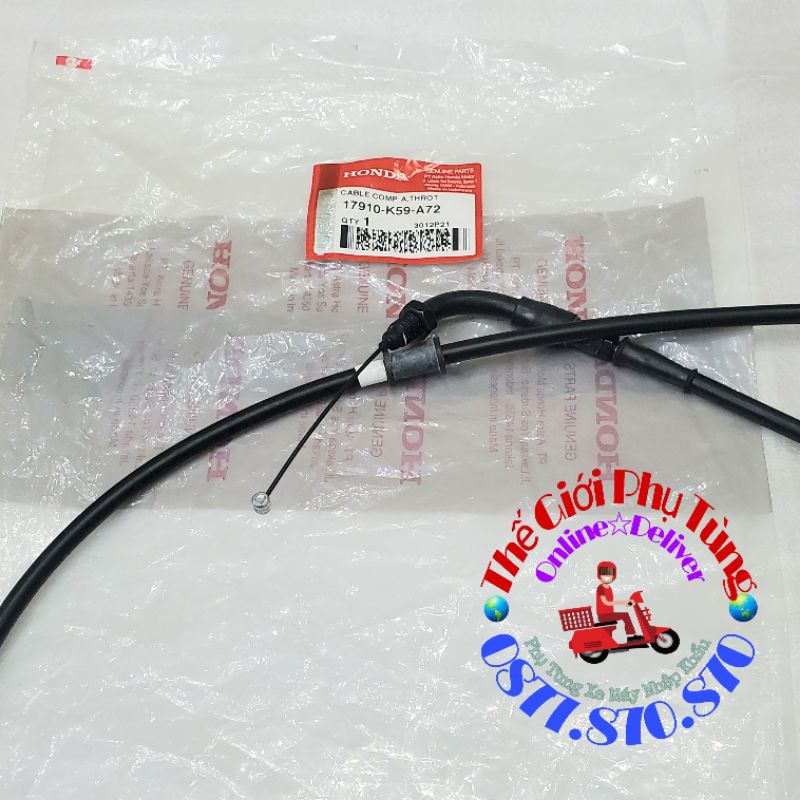 [Ảnh thật][Chính hãng] DÂY GA KÉO VARIO, CLICK 150 ZIN MỚI 17910-K59-A72