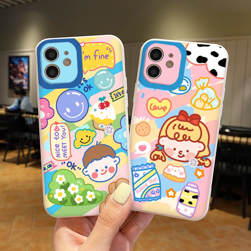 Ốp lưng iphone Cặp đôi màu sắc ốp cạnh vuông iphone 6/6plus/6s/6splus/7/7plus/8/8plus/x/xr/xs/11/12/13/pro/promax tr398