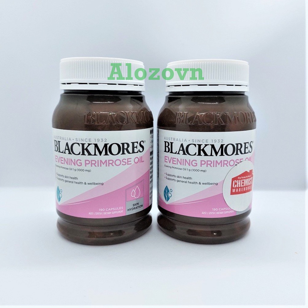 Tinh dầu anh thảo Evening Primrose Oil Blackmores 190 viên hỗ trợ đẹp da, Cải thiện sinh lý nữ