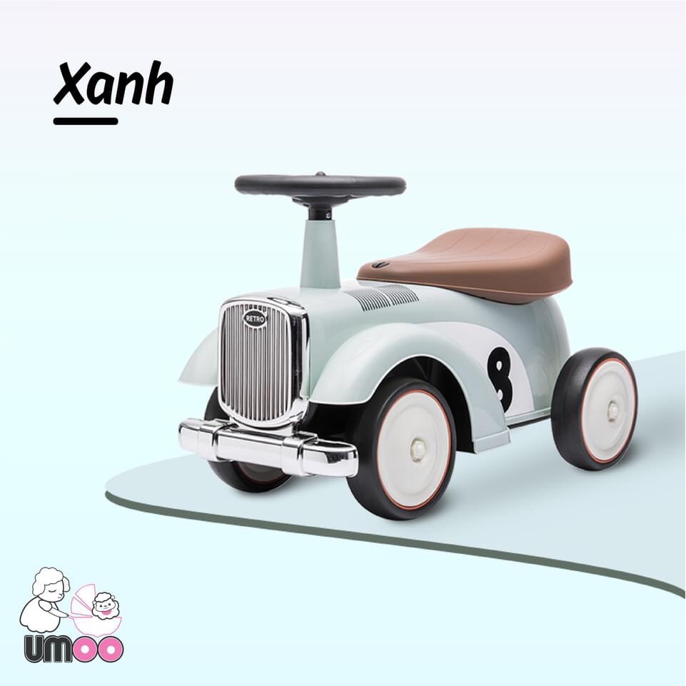 Xe chòi chân ô tô Umoo ô tô màu xanh cho bé vận động vui khỏe