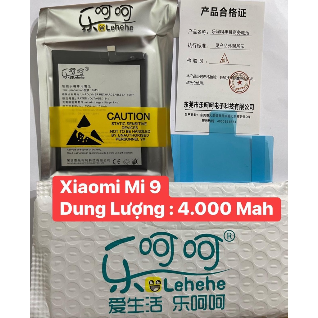 Pin Mi9/ Mi9 SE chính hãng Lehehe Chất Lượng Cao